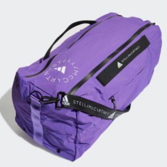 🇺🇲 ADÍDAS by Stella McCartney Studio Bag in Active Purple/Black Duffle Bag - Picture 7 of 12